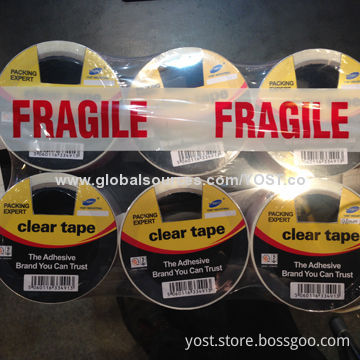 Plastic/printed packaging tape with company logo, BSCI, Taiwan glue